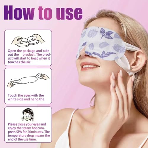 QINFENG Unscented Steam Eye Masks 18 Pack Self-Heating Warm Compress for Dry Eyes & Sleep