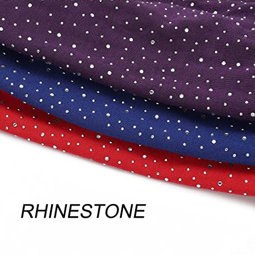 CAKURE Crystal Wide Headbands for Women - 3 Pack Rhinestone Boho Hair Wraps
