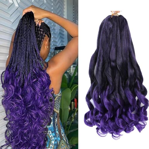 French Curl Braiding Hair 16 Inch Loose Wavy Synthetic Crochet Extensions