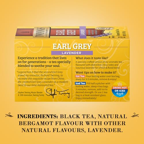 Twinings Earl Grey Lavender Tea - 40 Individually Wrapped Bags