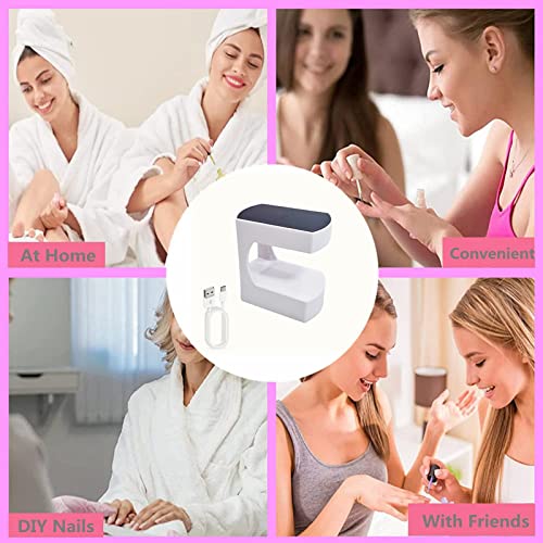 Lishumei 24W UV LED Nail Lamp for Gel Nails, Portable USB Manicure Dryer with Timer