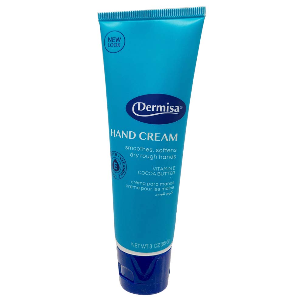 Dermisa Hand Cream with Cocoa Butter, Vitamin E and Collagen - Fast-Absorbing and Non-Greasy Moisturizer for Dry, Rough Hands - 3.0 Oz
