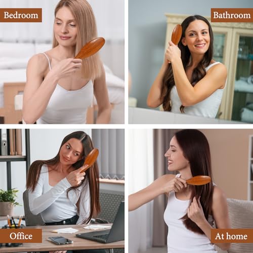 Giococo Wooden Loc Brush for Dreads - 2 Pack Scalp Massage Wide Tooth Comb