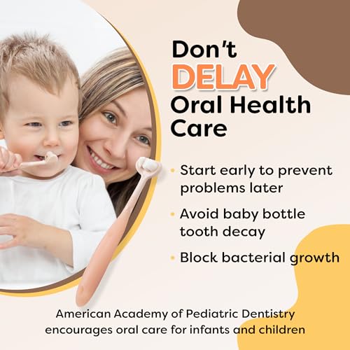 Trueocity Baby Toothbrush for 6-12 Months - Extra Soft 3-Sided Design