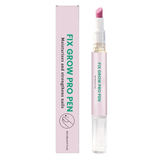 Cuticle Oil Pusher Pen - 2-in-1 Ceramic Nail Care Tool for Dry, Damaged Nails | Moisturizing & Polishing (1 Pcs)