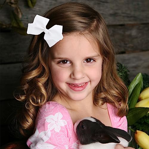 3 Inch Grosgrain Bow Clips for Girls - Set of 2 Kelly Green