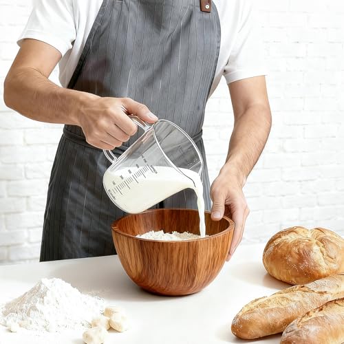 BCnmviku 500ML Glass Measuring Cups - V-Shaped Spout, Insulated Handle