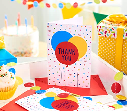 Colorful Balloon Party Invitations - 25 Count with Envelopes