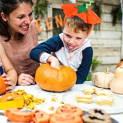 Beavorty Halloween Pumpkin Headband - 2Pcs Party Hair Bands
