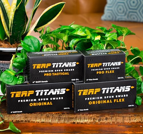 TerpTitans Pro Flex Cotton Swabs - 2-Pack, 100ct, 5-Inch Flexible Tips