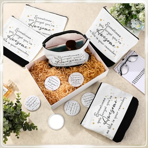 6-Piece Motivational Employee Appreciation Gift Set: Canvas Bag & Mirror