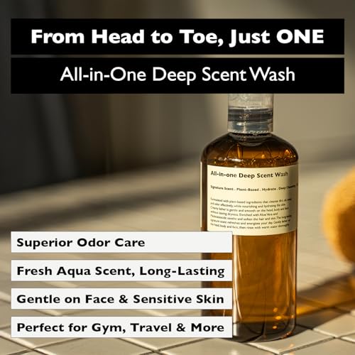 Lazy Society 3-in-1 Deep Scent Wash for Men - Face, Body & Hair Cleanser