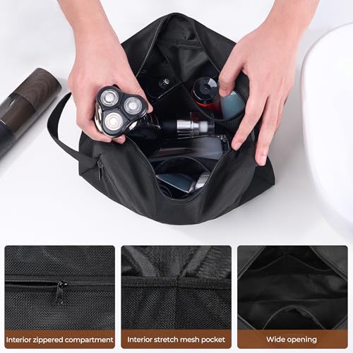 Elviros Travel Toiletry Bag - Lightweight Hanging Dopp Kit for Men & Women