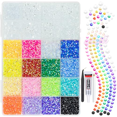 Clear Resin Rhinestones Bedazzler Kit with B7000 Glue - 2mm to 6mm