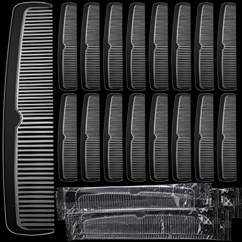 Lallisa 100 Pcs Transparent Disposable Hair Combs - Fine & Wide Tooth