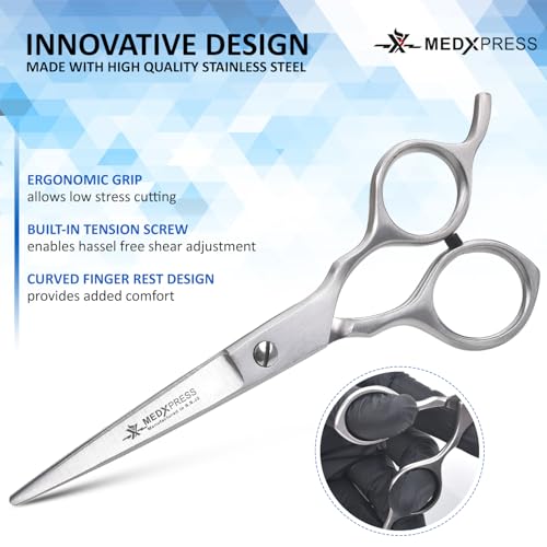 Medxpress 5.5 Inch Professional Hair Cutting Scissors Stainless Steel Salon Shears