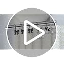 Black Metal Decorative Bow Knot Shower Curtain Hooks - 12 Pack