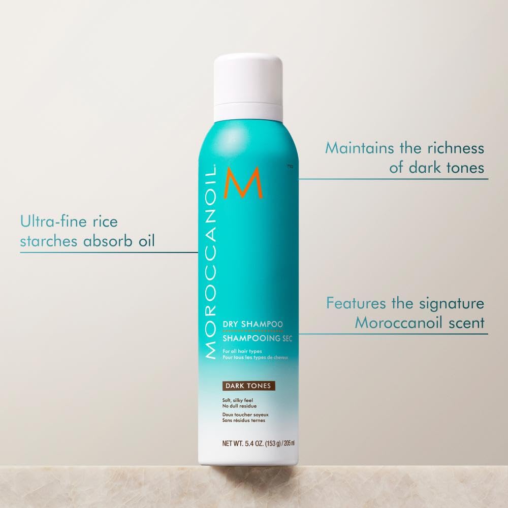Moroccanoil Dry Shampoo for Dark Tones - Refreshing Oil Control | 5.4 oz