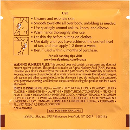 L'Oreal Paris Sublime Bronze Self Tanning Towelettes - 6 ct
