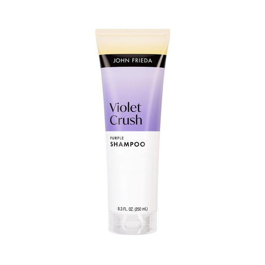John Frieda Violet Crush Purple Shampoo for Blonde Hair, Brass Neutralizing Toning Shampoo for Cool, Bright Blonde, 8.3 fl oz