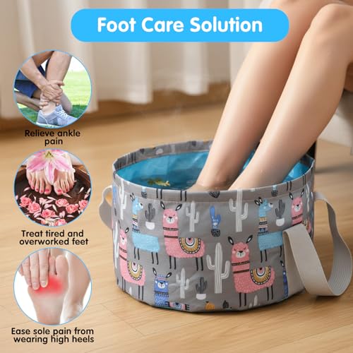 Foldable Foot Spa Bucket - Portable Pedicure Basin for Travel & Home Use
