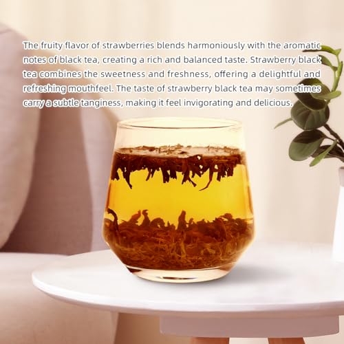 Natural Strawberry Black Tea - 100% Loose Leaf Blend, 50g
