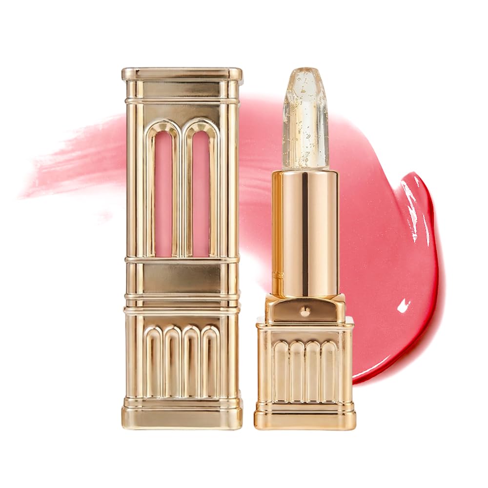 Color Changing Lipstick - Skin-Adaptive PH Adjusting Formula for Hydration | Long-Lasting Clear Gloss (Gold)