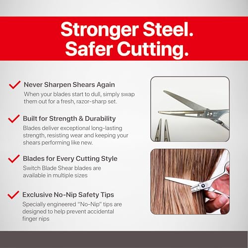 Feather Replacement Blades for Haircutting Shears Model 60/65
