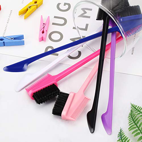 Boao 6-Piece Hair Edge Brush & Double-Sided Comb Set