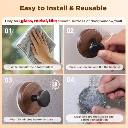OUTXE Heavy Duty Suction Cup Wreath Hanger - 2-Pack for All Seasons