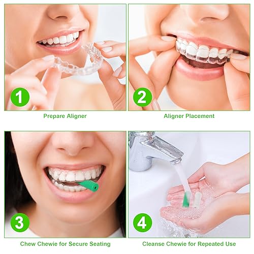 B Rush Aligner Tray Seaters for Invisalign - 20 Pcs Silicone Chewies