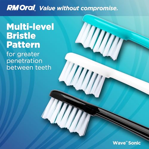 RM Oral Wave Sonic Soft Toothbrush Replacement Heads - 2 Pack