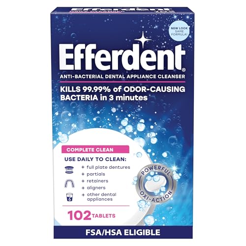 Efferdent Complete Clean Denture Cleaner Tablets 102 Count