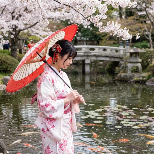 Japanese Flower Kanzashi Hair Clip - Traditional Floral Hair Ornament