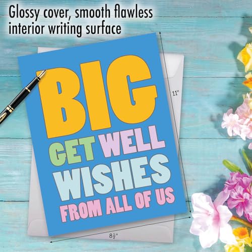 NobleWorks Jumbo Get Well Card - Oversized Feel Better Wishes