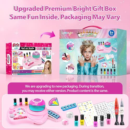 Kids Nail Art Kit with Non-Toxic Polish & Accessories - Perfect for Girls Ages 7-12