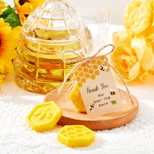 12 Honeycomb Soap Party Favors with Thank You Cards for Baby Showers