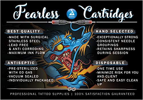 Dynarex Fearless Curved Magnum Tattoo Cartridges, 0.30mm, 20 Count
