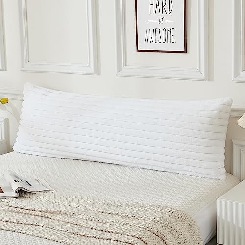 Faux Fur Body Pillow Cover 21x54" - Ultra Soft Decorative Case