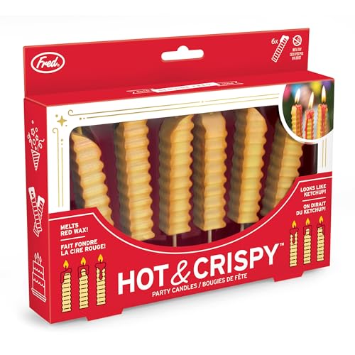 Fred & Friends French Fry Birthday Candles - Set of 6 Fun Toppers