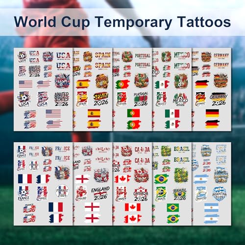 2026 World Cup Temporary Mexico Flag Face Tattoo Stickers - 24 Pack