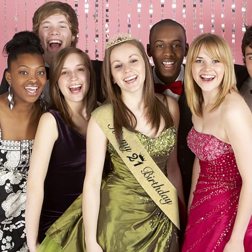 CAVETEE 21st Birthday Crown and Sash Set for Women