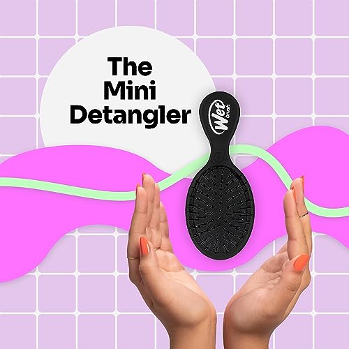Wet Brush Mini Detangler Hair Brush Set - 2 Pack (Black & Pink)