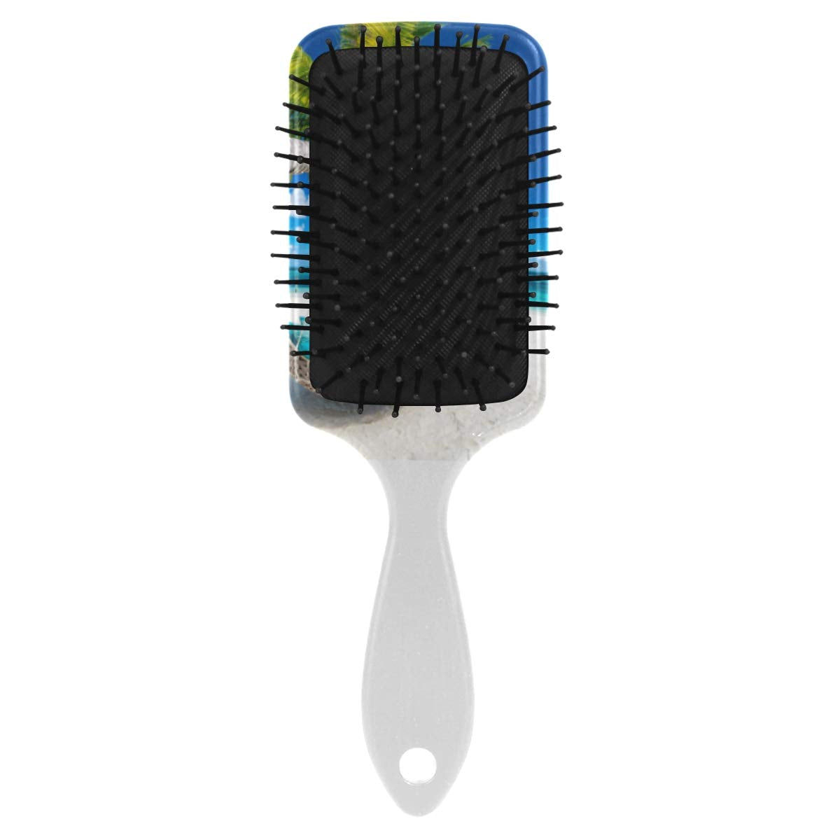 Tropical Beach Hair Brush - Anti-Static & Frizz Control | Soft Bristles for Wet & Dry Hair