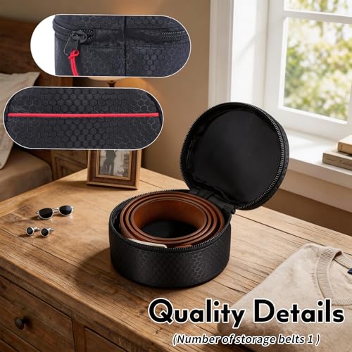 Travel Belt Organizer Case - Portable Storage for Belts & Ties