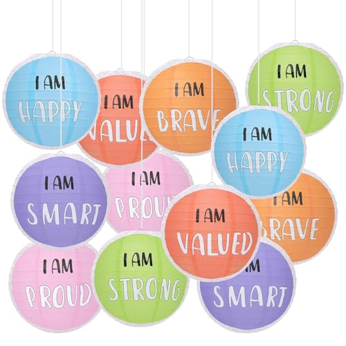 6-Pack 8-Inch Pastel Hanging Paper Lanterns for Celebrations