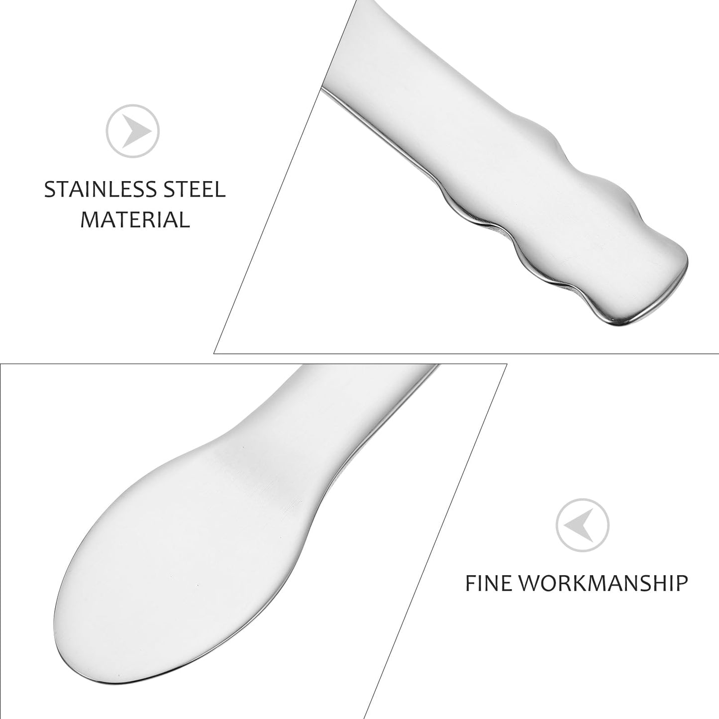 Ciieeo Stainless Steel Eye Cream Spoon Mini Cosmetic Spatula Facial Tool Portable Skincare Metal Spatula for Makeup and Cream Mixing