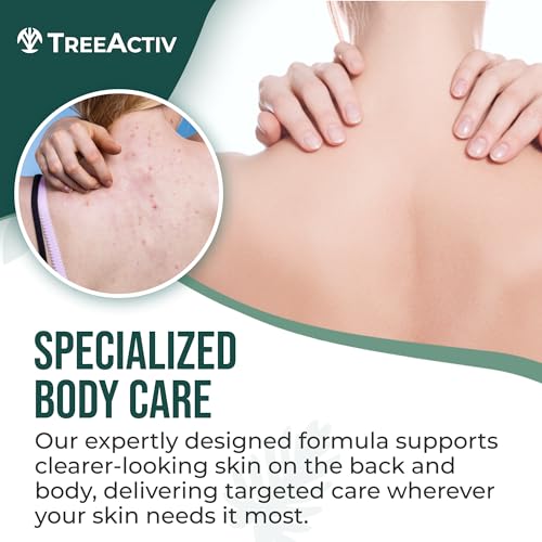 TreeActiv Body & Back Acne Spray with Salicylic Acid 8oz for Clear Skin