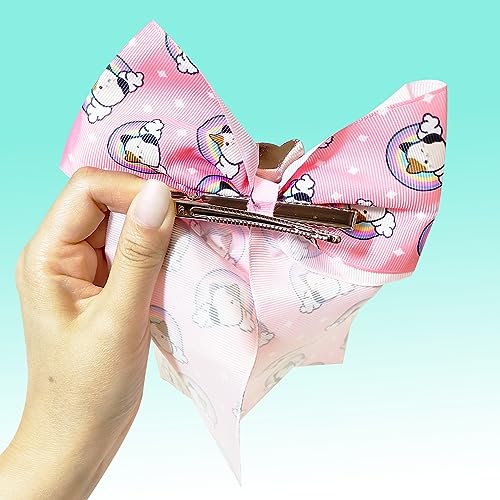 LUV HER Squishmallows Hair Bow for Girls - Large Character Clip