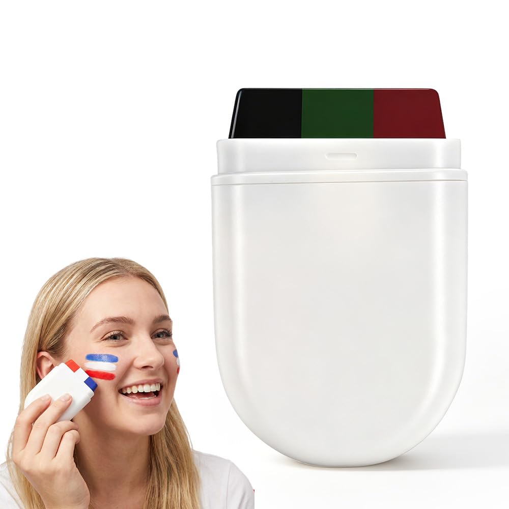 Face Paint Stick for Sports Fans - Washable Red, White & Green Body Paint for Baseball & Soccer Games | 2026 Design